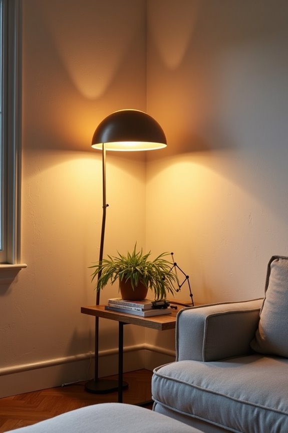 10 Smart Ideas for What to Put in the Corner of Your Living Room 5 sculptural lamp elevates room