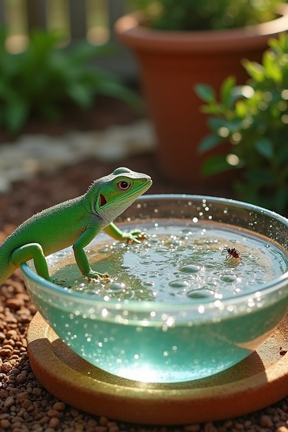 What Do Backyard Lizards Eat and How Do You Feed Them 6 shallow dish daily refreshed hydration
