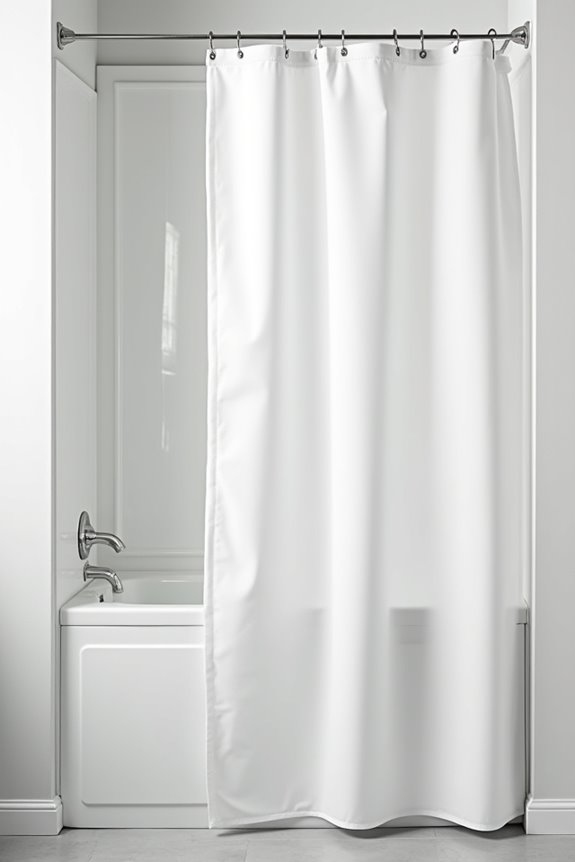 shower curtain sizing and placement