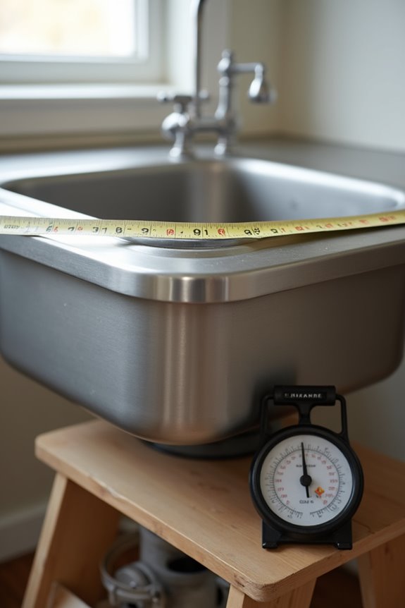 How Are Kitchen Sinks Measured in 10 Steps 9 sink weight compatibility and cabinet support
