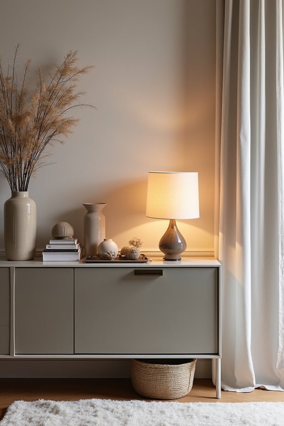 10 Smart Ideas for What to Put in the Corner of Your Living Room 3 slim console adds organized display space