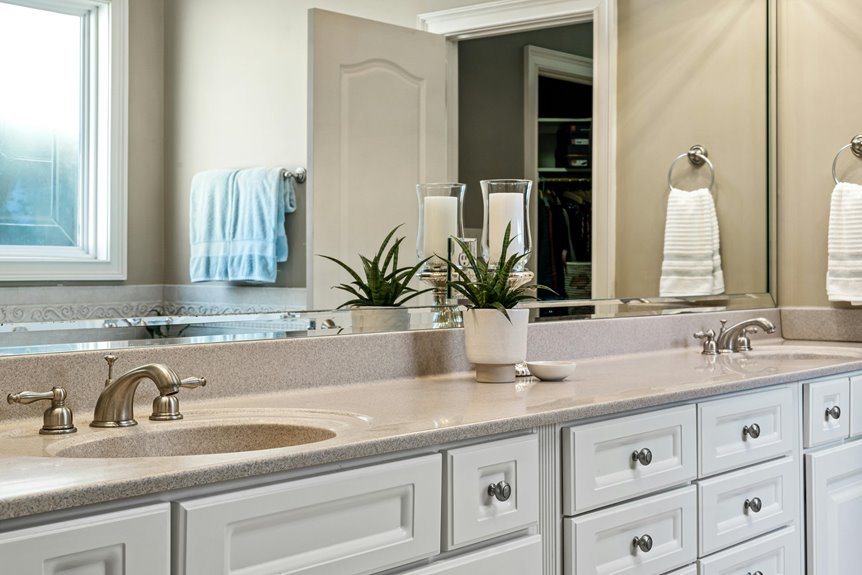 standard bathroom counter height guidance