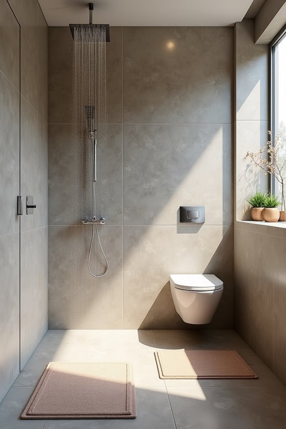strategic dry zones for fixtures