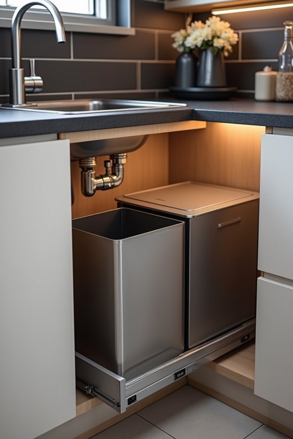 What Size Kitchen Trash Can Do You Actually Need? 6 under sink short bins required