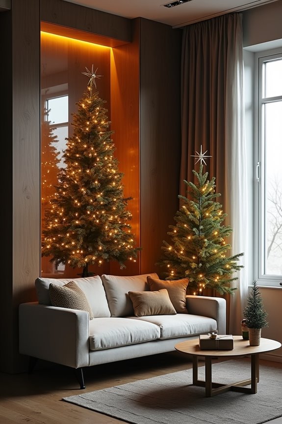wall mounted vs tabletop christmas trees